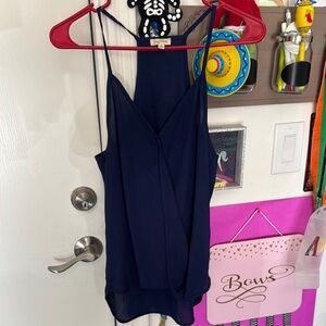 Elegant Navy Blue Women's Top